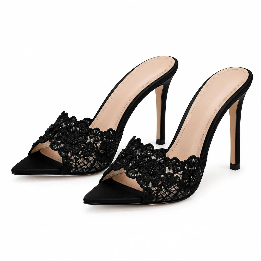 עקבים דגם LACE NOIR